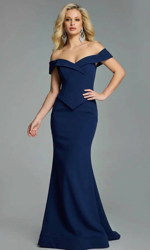 Elegant Off Shoulder Sheath Evening Gown By Jovani 44861