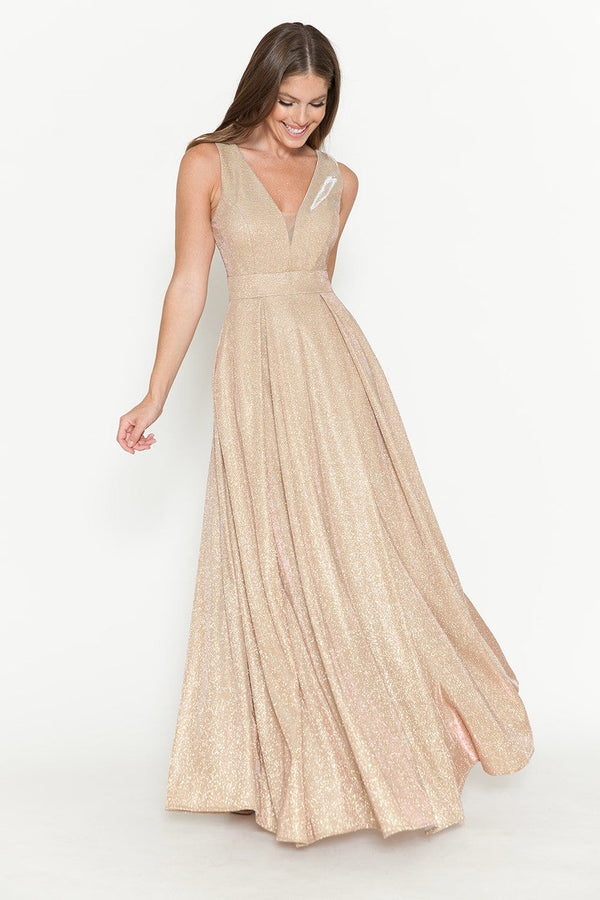 Lenovia Orange Long Formal Dresses