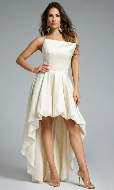 Striking Asymmetrical High Low A-Line Dress by Jovani 42357