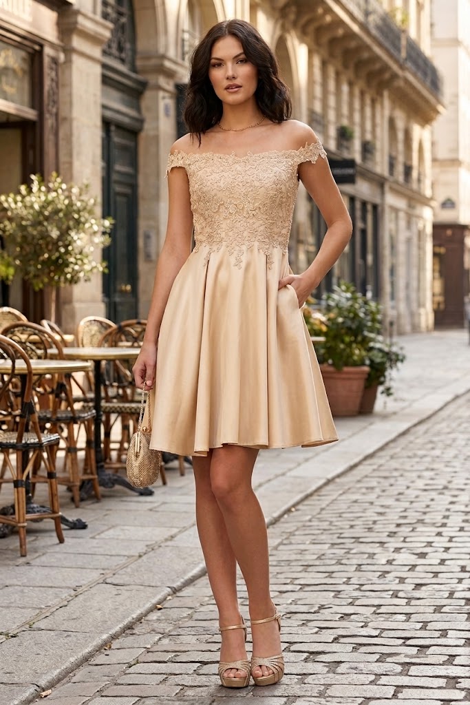 gold dama dresses Dama Dresses for Quinceanera in Champagne Style MQ1766 Quince Outfit