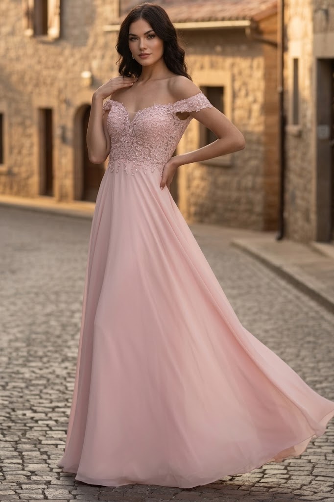 Blush Bridesmaid Dresses in Mesh and Plus Size Gowns by MQ1602