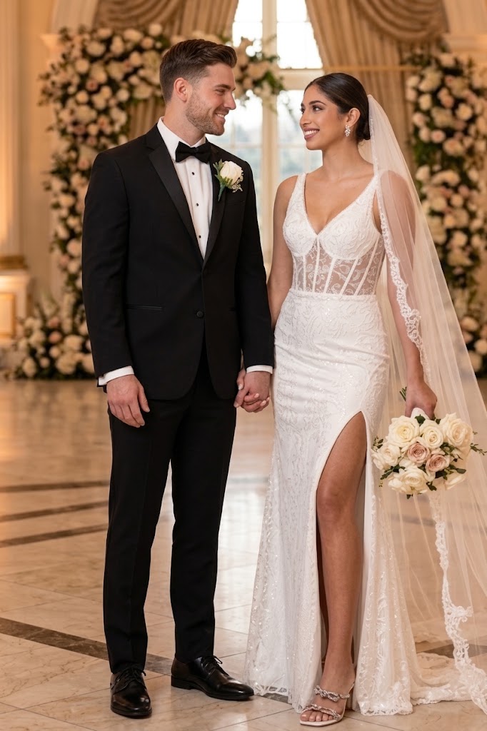 Sheath Wedding Dresses | Ivory Bridal Gown by MQ2102