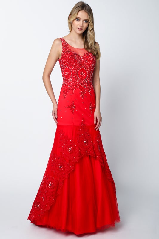 Juliet Red Long Formal Dresses
