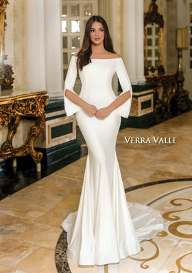 Clarisse 900205 Off-Shoulder Mermaid Bridal Gown with Split Sleeves