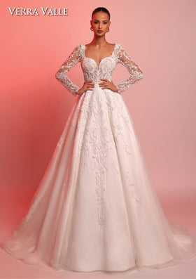 Clarisse 900359 Long Sleeve Lace Bridal Ball Gown