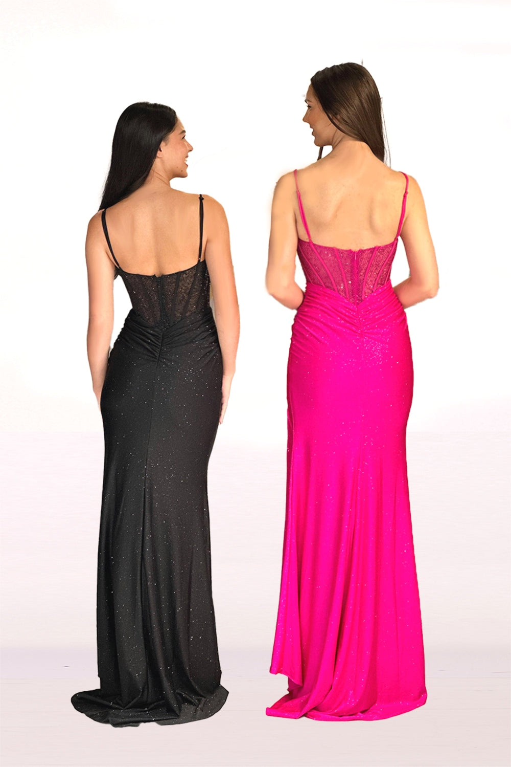 Abby Paris 90263 Glitter Sleeveless Sweetheart Slit Gown