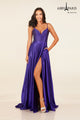 Abby Paris 90300 Heat Stone Sleeveless A-line Slit Gown by Lucci Lu