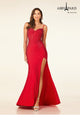 Abby Paris 90305 Beaded Sleeveless Slit Evening Gown