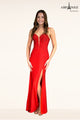 Abby Paris 90312 Beaded Jersey Sleeveless Slit Evening Gown