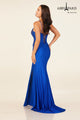 Abby Paris 90312 Beaded Jersey Sleeveless Slit Evening Gown