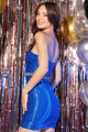Abby Paris 94173 Satin Short One Shoulder Dress