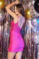 Abby Paris 94175 Glitter Fitted Short Corset Dress