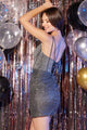 Abby Paris 94183 Metallic Glitter Short Corset Dress