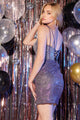 Abby Paris 94183 Metallic Glitter Short Corset Dress