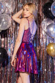 Abby Paris 94187 Beaded Metallic Short A-line Dress