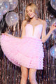 Abby Paris 94209 Short Ruffled Sleeveless Corset Dress