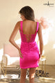 Satin Corset Slit Mini Dress by Abby Paris 94215