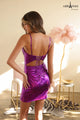 Shimmer Corset Slit Mini Dress by Abby Paris 94231