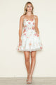 Vestido corto sin mangas con estampado floral de Poly USA 9588