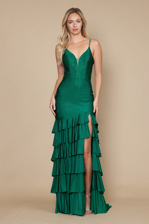 Poly USA Silver Long Formal Dresses