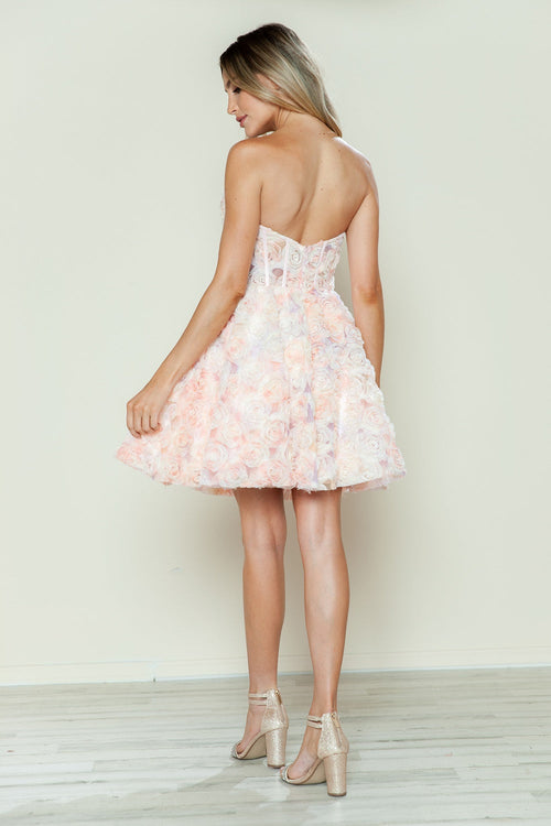 Poly USA Rose Short Cocktail Dresses