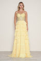 Vestido de gasa con apliques y corte en A, de Poly USA 9698