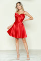 Poly USA 9704 Satin Short Sleeveless Bow Dress