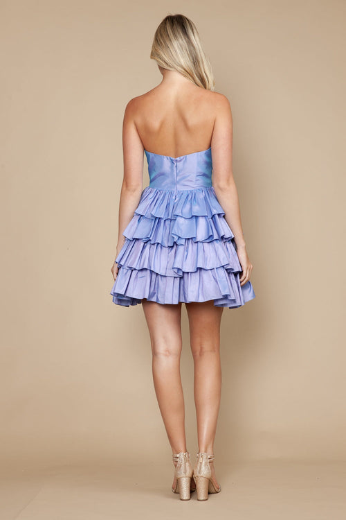 Poly USA Lavender Short Cocktail Dresses