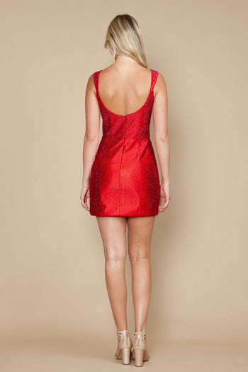 Poly USA Red Short Cocktail Dresses
