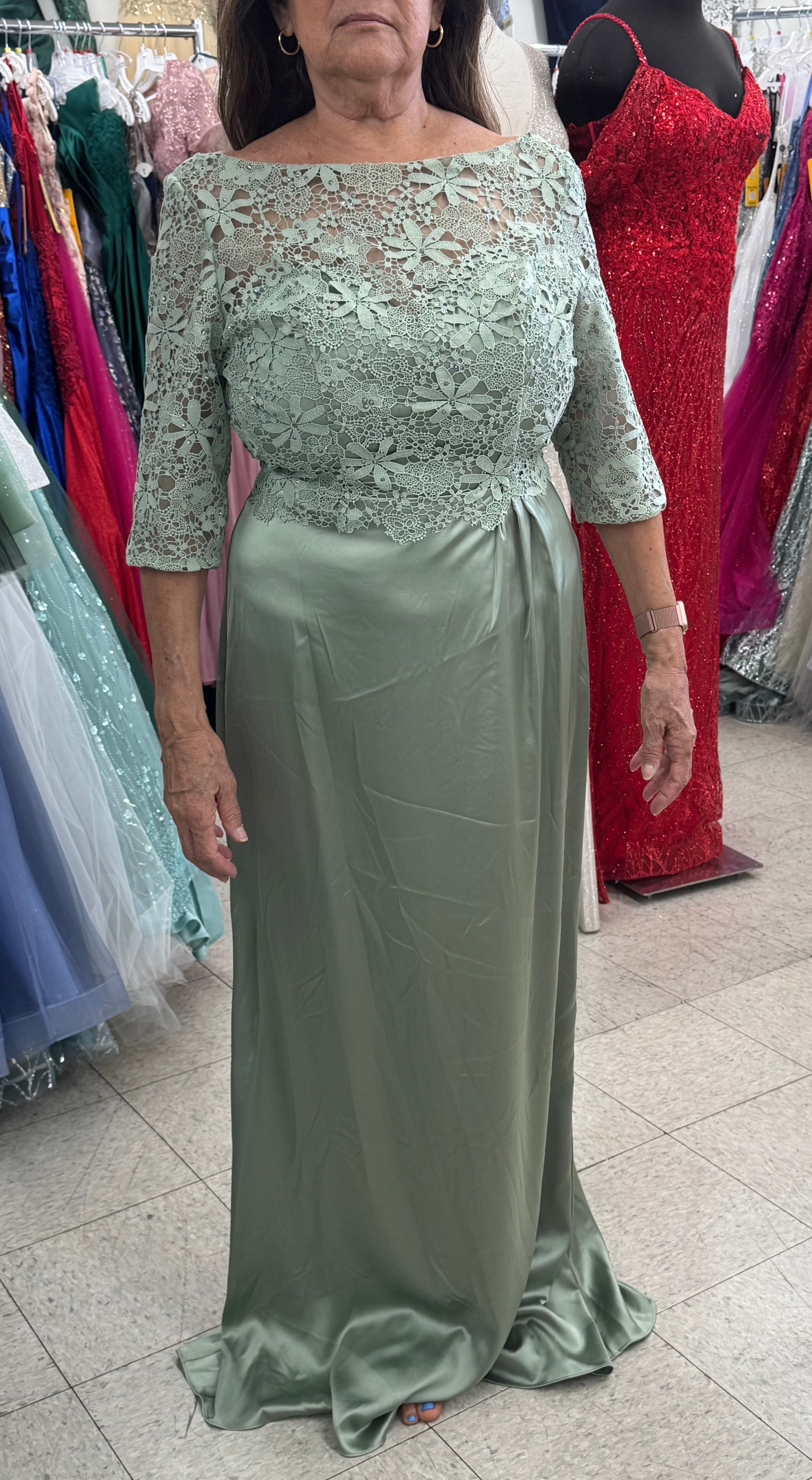 May Queen MQ1969 Embroidered Mother Of The Bride Gown