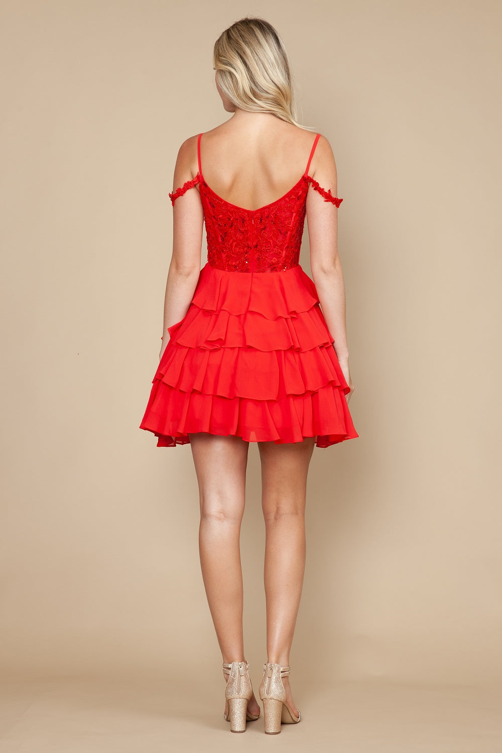 Poly USA Red Short Cocktail Dresses