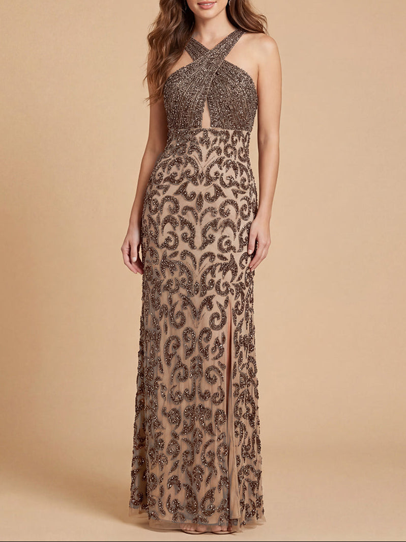 Lara New York Nude/Gunmetal Dress