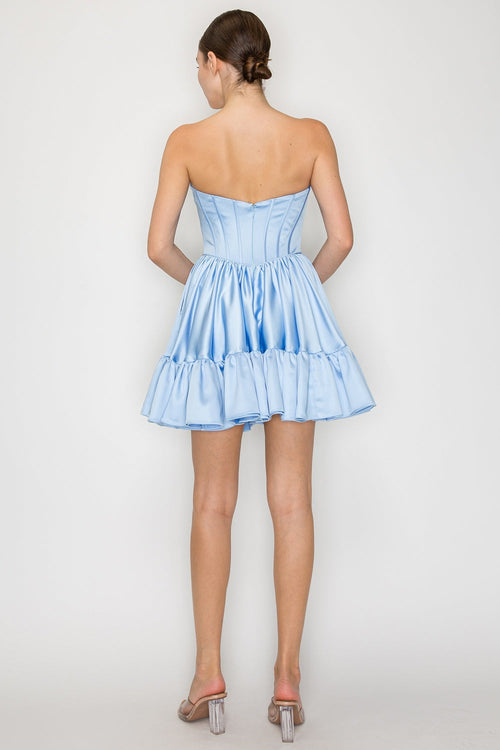 Poly USA Blue Short Cocktail Dresses