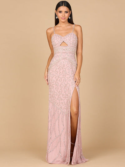 Embellished Gown with Slit And Low Back