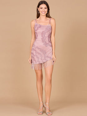 Asymmetrical Cocktail Fringe Dress