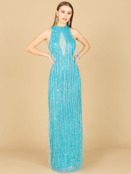 Carrie Fringe Beaded Dress  - OUTLET