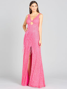 Regan Fringe Sequin Dress