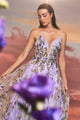 Andrea & Leo A1135 Floral Printed Organza Gown
