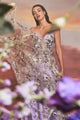 Andrea & Leo A1135 Floral Printed Organza Gown