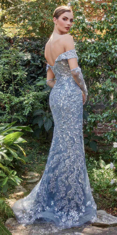 Andrea & Leo Dusk Glass Bead Gown with Gloves