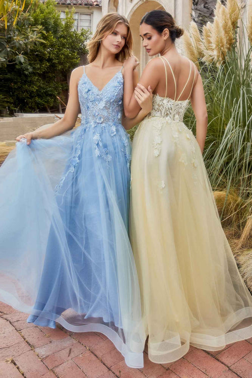 Andrea & Leo A1191 Floor Length Alicia Floral Embroidery Gown