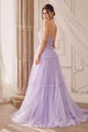Andrea & Leo A1206 Long A-Line Garden Lace Halter Gown