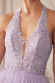Andrea & Leo A1206 Long A-Line Garden Lace Halter Gown