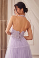 Andrea & Leo A1206 Long A-Line Garden Lace Halter Gown