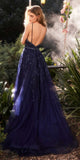 Andrea & Leo A1251 Navy Blue Lace Gown