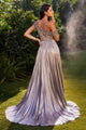 Andrea & Leo A1268 Metallic Pleated Gown