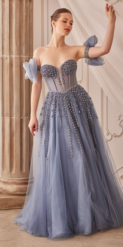 Andrea & Leo A1338 Beaded Strapless Gown