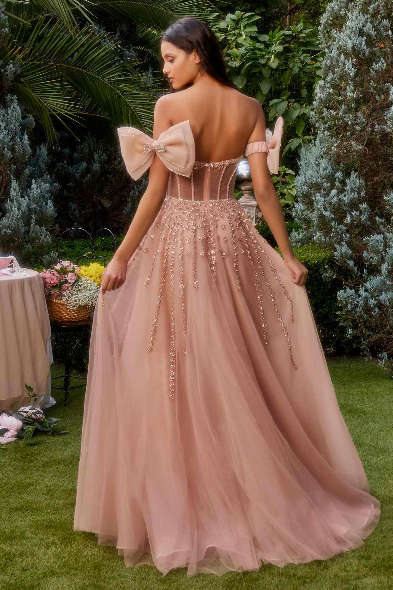 Andrea & Leo A1338 Beaded Strapless Gown