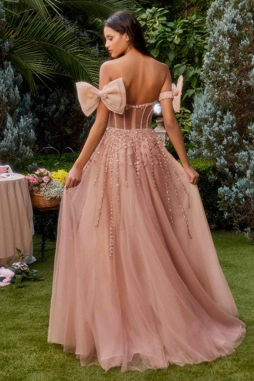 Andrea & Leo A1338 Beaded Strapless Gown