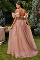 Andrea & Leo A1338 Beaded Strapless Gown